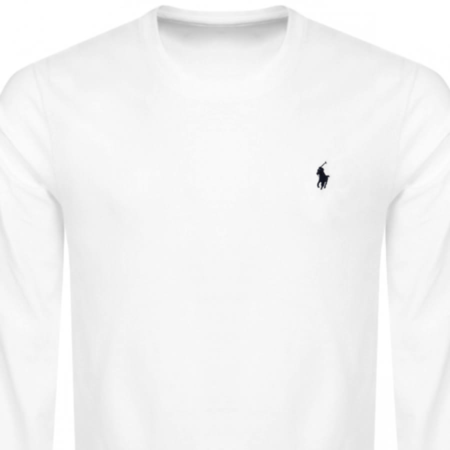 Alternative Image for ProductRalph Lauren Long Sleeved Crew Neck T Shirt White2